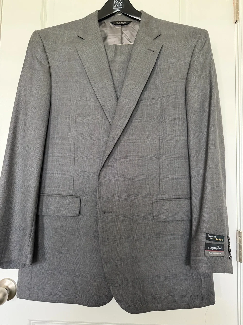 Jos A. Bank Gray Men's Two-Button Suit Jacket